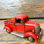 Red Metal Vintage Pickup Truck