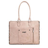 Leopard Print Carry Tote Bag - Khaki