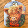 Christmas Highland Cow Bowl Scraper