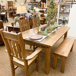Adirondack Dining Bench available at Rustic Ranch Furniture and Decor in Airdrie Alberta.