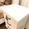 Adirondack Three Drawer Nightstand - Cloud White available at Rustic Ranch Furniture and Decor.