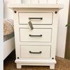 Adirondack Three Drawer Nightstand - Cloud White available at Rustic Ranch Furniture and Decor.