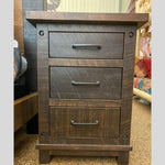 Adirondack Three Drawer Nightstand available at Rustic Ranch Furniture and Decor in Airdrie, Alberta.