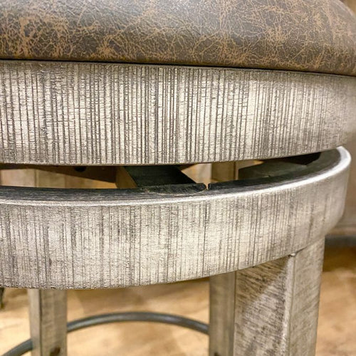 Homestead Hills Upholstered Swivel Stools - 24" and 30" available at Rustic Ranch Furniture and Decor.