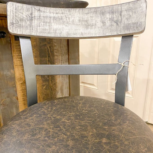 Homestead Hills Upholstered Swivel Stool with Back - 24" and 30" available at Rustic Ranch Furniture and Decor.