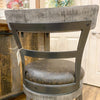 Homestead Hills Upholstered Swivel Stool with Back - 24" and 30" available at Rustic Ranch Furniture and Decor.