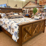  Barnwood Barndoor Style Bed available at Rustic Ranch Furniture and Decor