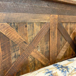 Barnwood Barndoor Style Bed available at Rustic Ranch Furniture and Decor