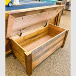 Barnwood Blanket Chest with Barnwood Legs available at Rustic Ranch Furniture and Decor.