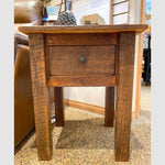 Barnwood One Drawer End Table  available at Rustic Ranch Furniture and Decor.