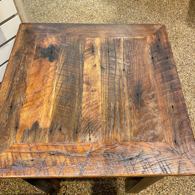 Barnwood One Drawer End Table available at Rustic Ranch Furniture and Decor.