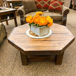 Barn Wood Octagon Coffee Table available at Rustic Ranch Furniture and Decor.