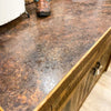 Barnwood Vanity with Edged Laminate Top available at Rustic Ranch Furniture and Decor.