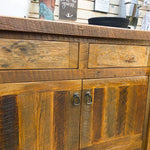 Barnwood Vanity with Edged Laminate Top available at Rustic Ranch Furniture and Decor.