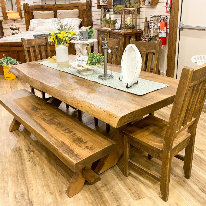 Cross Creek Bench available at Rustic Ranch Furniture and Decor.