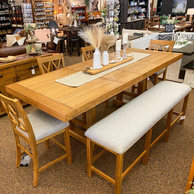 Havonplane Counter Height Bench available at Rustic Ranch Furniture and Decor.