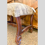 Cow Hide Benches - Four Feet Long available at Rustic Ranch Furniture and Decor.