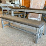 Homestead Hills Bench with Cushion Seat available at Rustic Ranch Furniture and Decor.