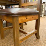 Heritage Side Chair with Leather Seat available at Rustic Ranch Furniture and Decor.