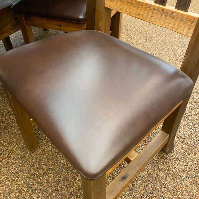 Heritage Side Chair with Leather Seat available at Rustic Ranch Furniture and Decor.