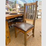 Heritage Side Chair with Leather Seat available at Rustic Ranch Furniture and Decor.