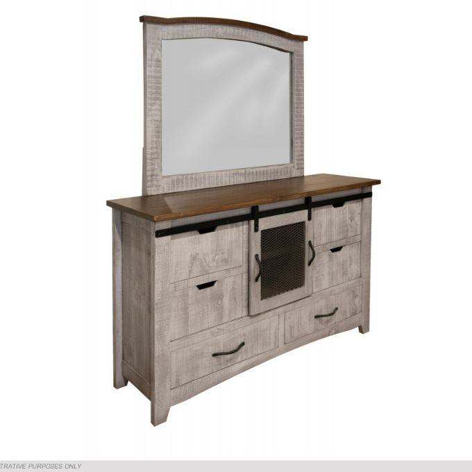 Pueblo Gray Six Drawer Dresser available at Rustic Ranch Furniture and Decor.