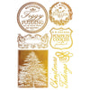 Collection of vintage-style product labels on a white background. Figgy & Flourish Transfer by IOD available at Rustic Ranch Furniture and Decor.