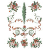 Decorative design with floral elements and swirling patterns on a white background. La Folie Paint Inlay by IOD - Limited Edition available at Rustic Ranch Furniture and Decor.
