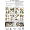 Sheet of Christmas-themed stickers with various designs on a white background. Christmas Joy Transfer by IOD available at Rustic Ranch Furniture and Decor.