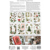 Packaging for decorative elements with Christmas-themed designs on a white background. Winter Botanist Transfer by IOD available at Rustic Ranch Furniture and Decor.
