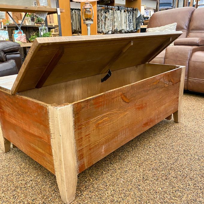 Antique Multi Colour Eight Drawer Coffee Table with Storage available at Rustic Ranch Furniture and Decor.