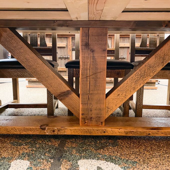 WINDY STABLES KING RANCH 9' DINING TABLE – Rustic Ranch Furniture and Decor