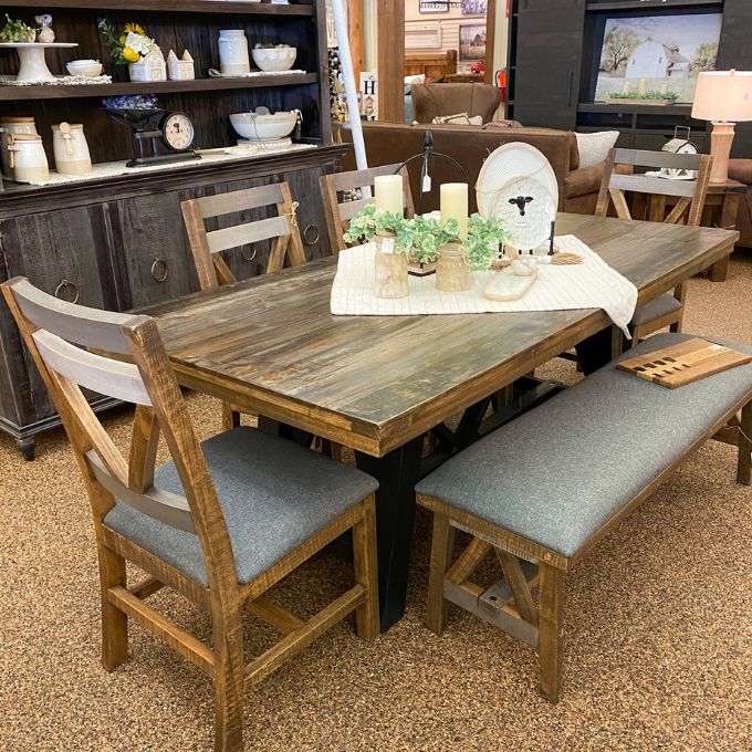 Loft Brown Dining Table available at Rustic Ranch Furniture and Decor.