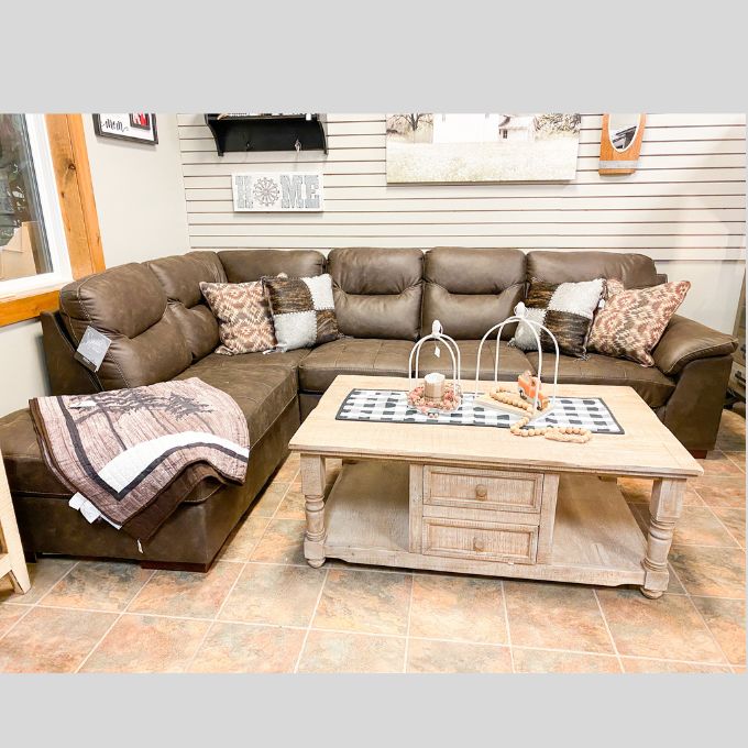 Maderla Corner Sectional available at Rustic Ranch Furniture and Decor in Airdrie, Alberta