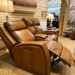 Mustang Reclining Loveseat with Console available at Rustic Ranch Furniture and Decor.