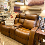 Mustang Power Reclining Sofa with Power Head Rests available at Rustic Ranch Furniture and Decor.