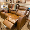 Mustang Power Reclining Sofa with Power Head Rests available at Rustic Ranch Furniture and Decor.