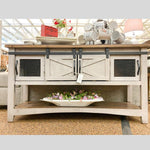 Pueblo Gray Sofa Table available at Rustic Ranch Furniture and Decor in Airdrie, Alberta.