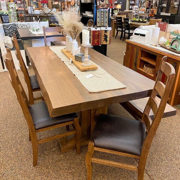 Rustic Carlisle Upholstered Chair available at Rustic Ranch Furniture and Decor.