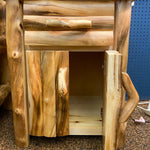 Aspen Tall Log Nightstand available at Rustic Ranch Furniture and Decor.