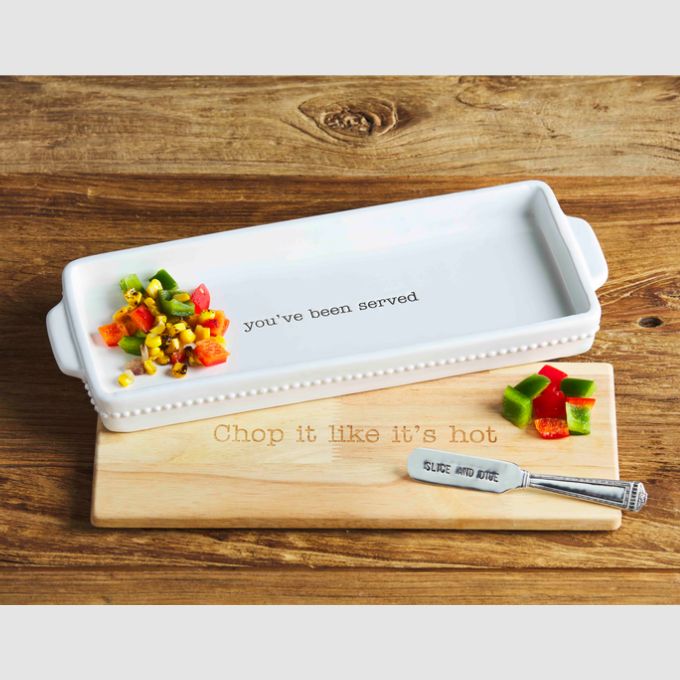 Chop It Dish and Board Set by Mud Pie
