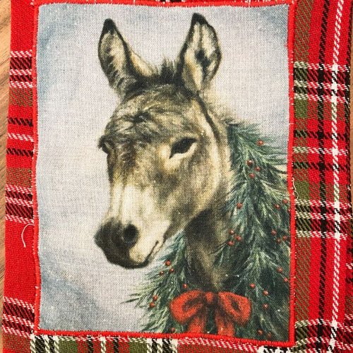 Christmas Donkey Tea Towel