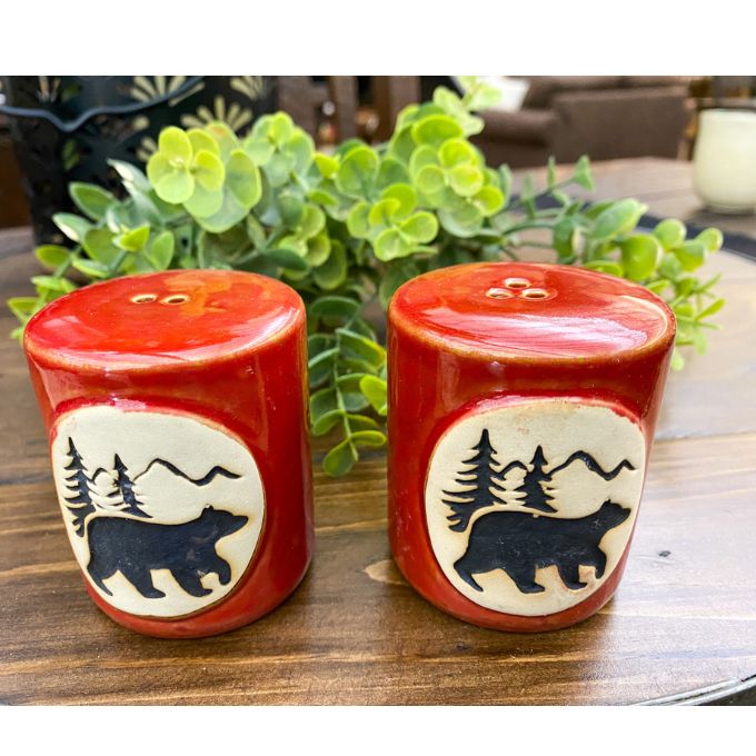 Black Bear Salt & Pepper Set - Three Colours