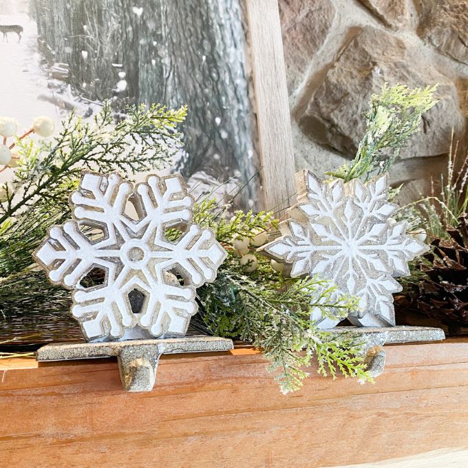 Snowflake Stocking Holder - Rounded Snowflake