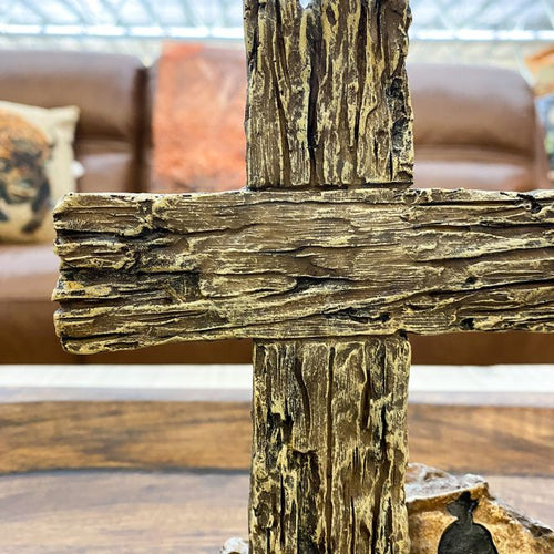 Cowboy and Kid Cross Figurine
