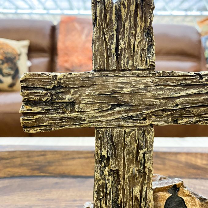 Cowboy and Kid Cross Figurine