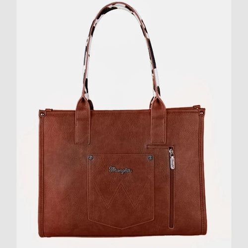 Cow Print Tote Bag - Brown