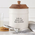 Eat the Cookies Cookie Jar Set by Mud Pie