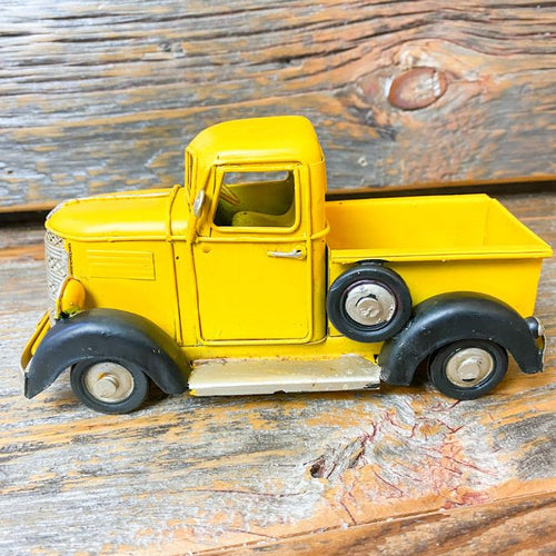 Yellow Metal Vintage Pickup Truck