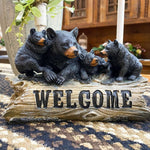 Bear Family Welcome Figurine available at Rustic Ranch Furniture and Decor.